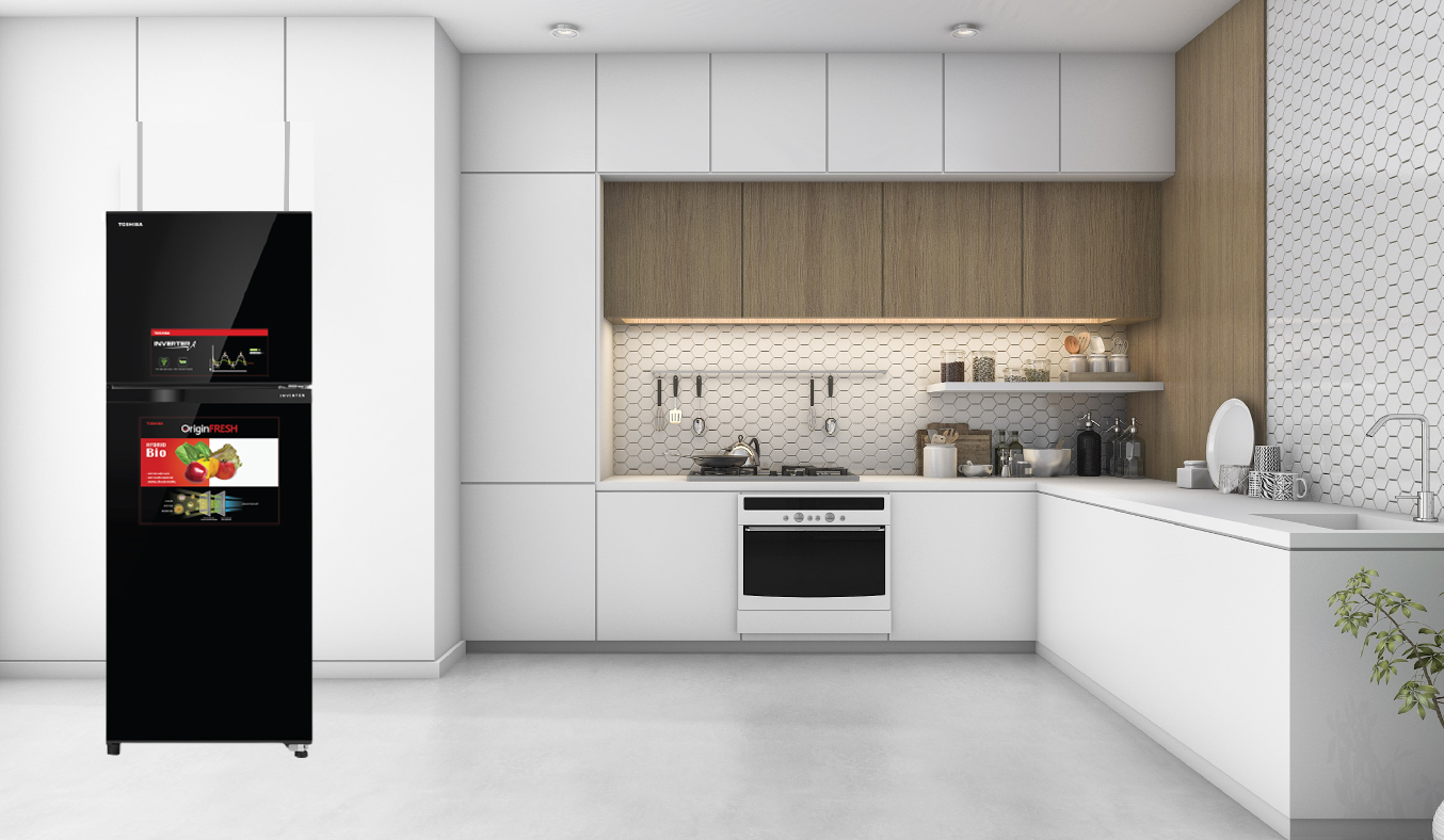 Tủ lạnh Toshiba Inverter 305 lít GR-AG36VUBZ - Kiểu dáng thanh lịch, tinh tế, mang đến sự sang trọng cho không gian bếp