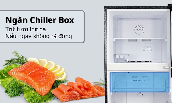 Tủ lạnh Aqua Inverter 283 lít AQR-T299FA(FB) ngăn đông mềm Chiller Box