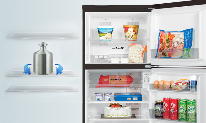 Tủ lạnh Aqua AQR-I190DN (DC) khay tủ chịu lực tốt
