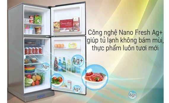 Tá»§ láº¡nh Aqua 281 lÃ­t AQR-I287BN (PS) khá»­ mÃ¹i hÃ´i vÆ°á»£t trá»i