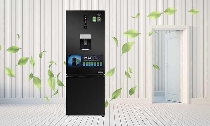 Tủ lạnh Aqua Inverter 317 lít AQR-IW338EB (BS) công nghệ inverter tiết kiệm điện