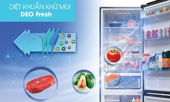 Tủ lạnh Aqua Inverter 324 lít AQR-IW378EB (BS) công nghệ diệt khuẩn khử mùi hiệu quả