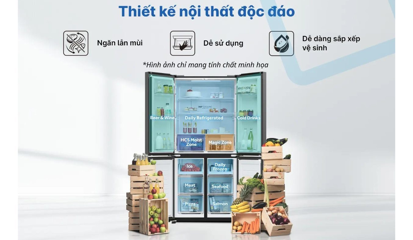 Tủ lạnh Aqua Inverter 469 lít AQR-M536XA(WGB)
