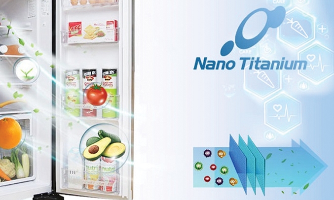 Tủ lạnh Hitachi Inverter 584 lít R-FM800AGPGV4X - Màng lọc Nano Titanium