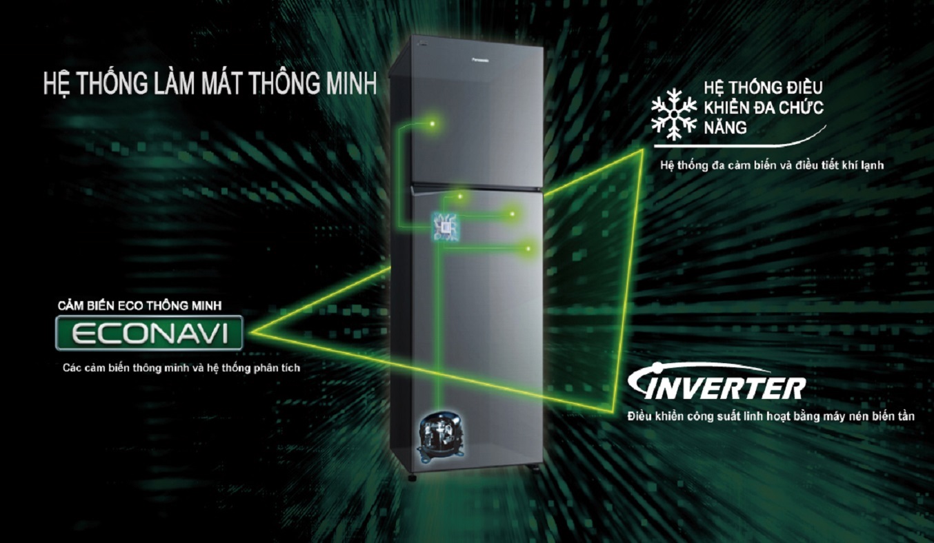 Tủ lạnh Panasonic Inverter 326 lít NR-BL359PKVN - Thiết kế phẳng tinh tế