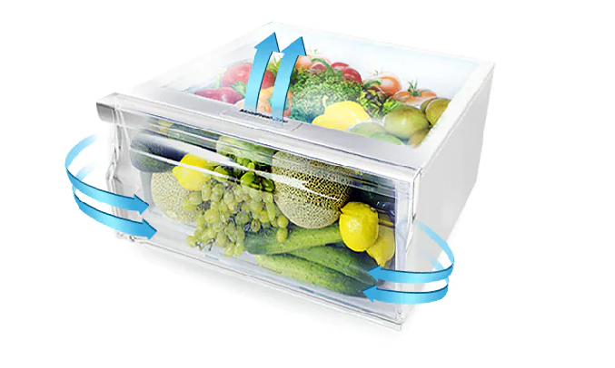 Tủ lạnh Samsung Inverter 208 lít RT20HAR8DBU - Ngăn giữ ẩm rau củ Big box
