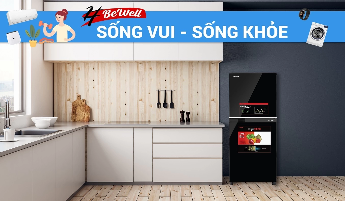 Tủ lạnh Toshiba Inverter 180 lít GR-B22VU (UKG) - Thiết kế nhỏ gọn