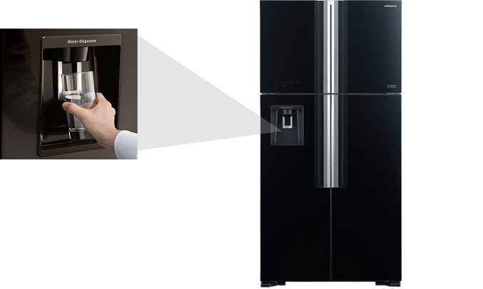 Tủ lạnh Hitachi Inverter 540 lít R-FW690PGV7 (GBK) - Lấy nước bên ngoài 