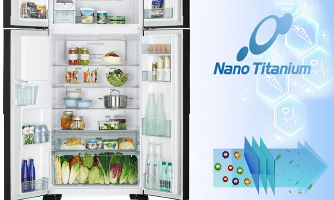 Tủ lạnh Hitachi Inverter 540 lít R-FW690PGV7 (GBK) - Nano Titanium 