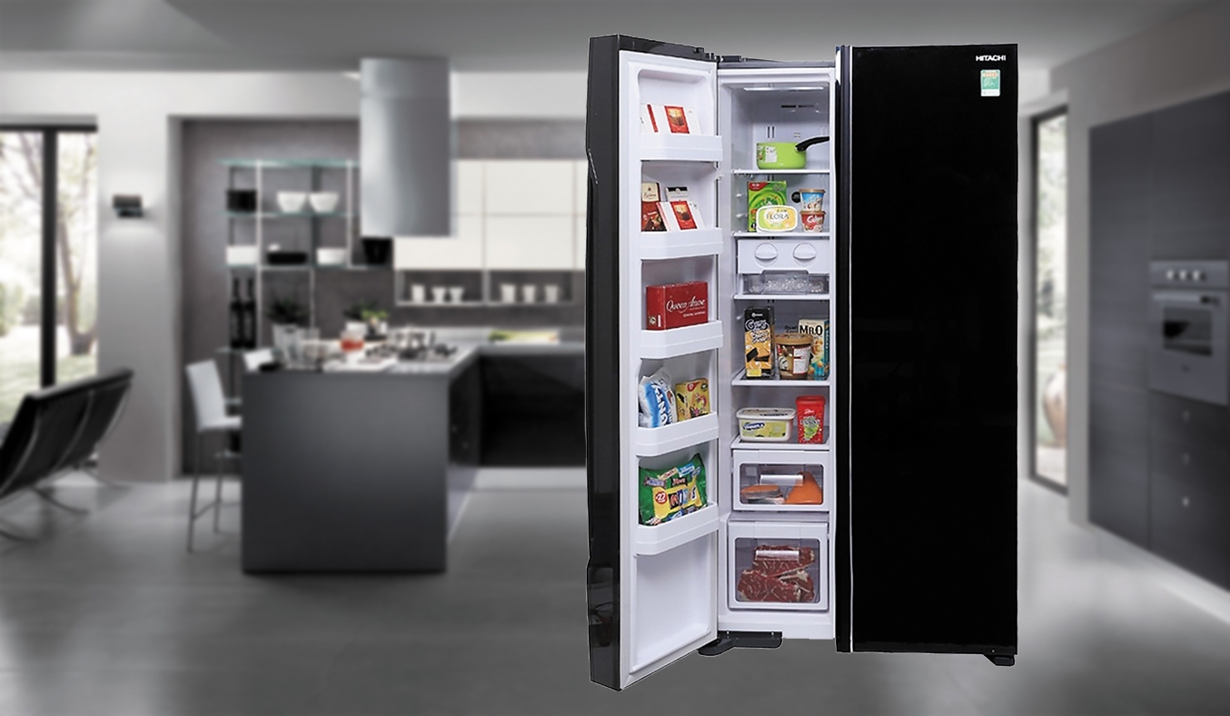 Tủ lạnh Hitachi Inverter 605 lít R-FS800PGV2 (GBK) - Tủ lạnh Hitachi thiết kế sang trọng