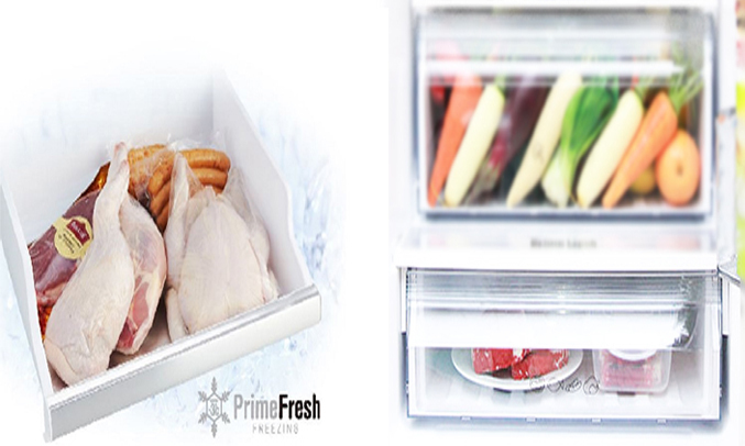 Công nghệ cấp đông mềm trên dòng tủ lạnh Panasonic NR-BV328GKVN với ngăn Prime Fresh