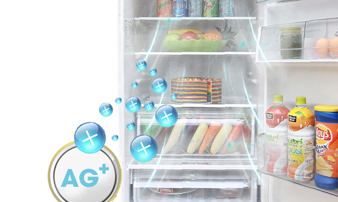 Tủ lạnh dùng công nghệ Ag Clean với các phân tử ion bạc