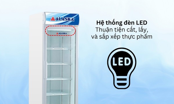 Tủ mát Alaska 385 lít LC-385 Có đèn LED