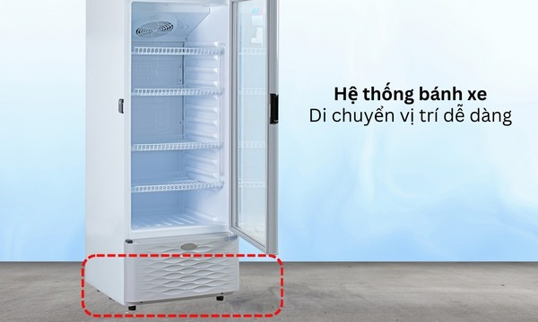 Tủ mát Alaska 300 lít LC-555H Bánh xe di chuyển linh hoạt