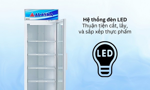 Tủ mát Alaska 385 lít LCI-385 Có đèn LED