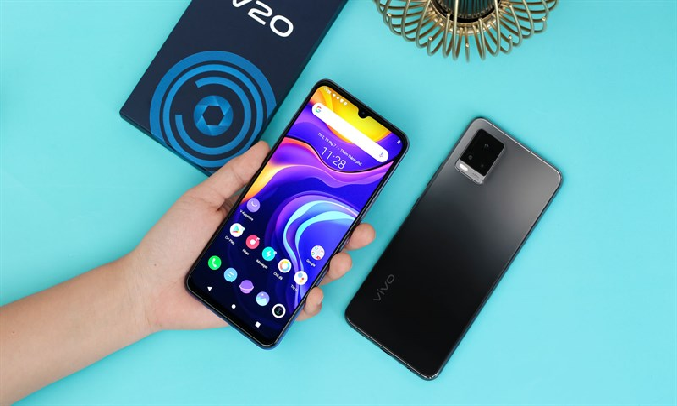 Điện thoại Vivo V20 (8GB/128GB) Đen- Thời lượng pin tốt