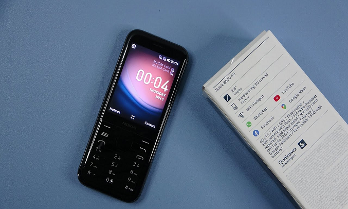 Điện thoại Nokia 8000 4G Đen - Thời lượng pin lớn