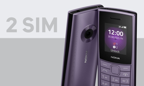 Điện thoại Nokia 110 4G Pro có 2 khe nano sim