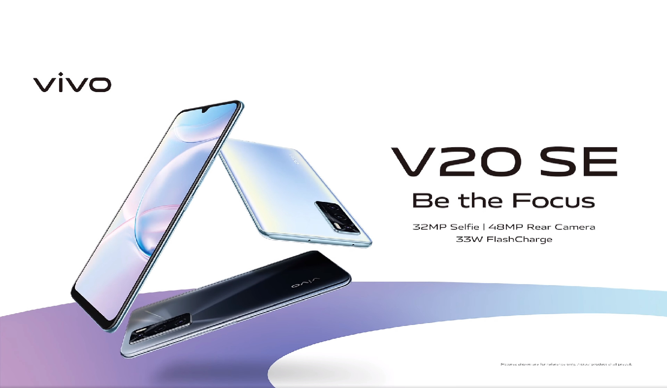 Điện thoại Vivo V20 SE 8GB/128GB Đen - Mỏng nhẹ bất ngờ, cảm hứng từ thiên nhiên