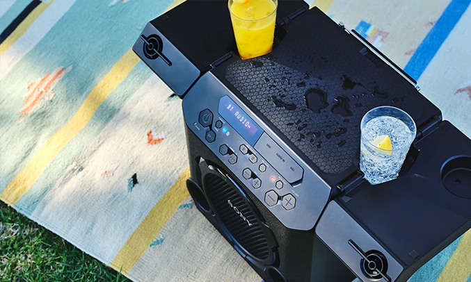 Dàn âm thanh Hifi Sony GTK-PG10 - Nắp trên chống tia nước bắn