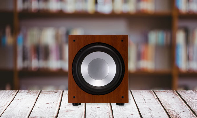 Loa Jamo J12 Sub Dark Apple Ce có đèn LED hiển thị trạng thái