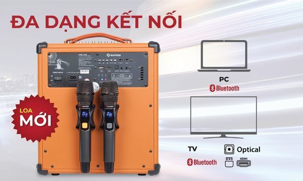 Loa karaoke xách tay Sumico MSP10 - Kết nối đa dạng