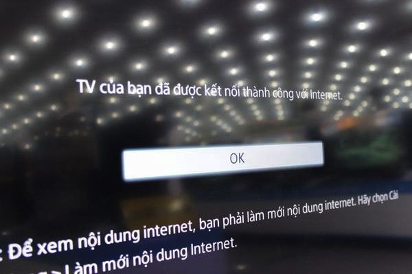 Đây là thông báo sẽ hiện khi tivi Sony kết nối thành công