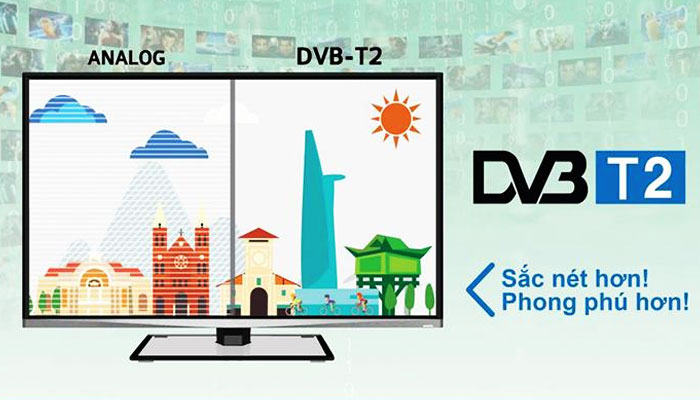 Người dùng có thể thoải mái xem cho các kênh truyền hình chất lượng cao, không lo ảnh thời xấu làm ảnh hưởng với DVB - T2