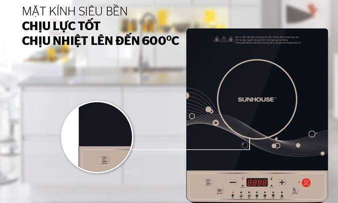 Bếp từ Sunhouse SHD6149 - Mặt kính
