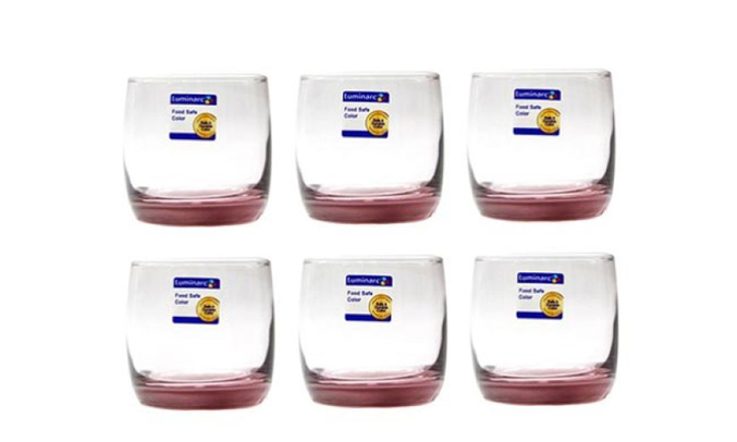 Bộ 3 ly TT thấp Luminarc Vigne màu 310ML (hồng) dễ dàng vệ sinh