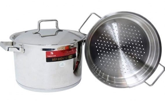 Bộ xửng inox Happy Cook Milan ST24-ML nấu đa dạng