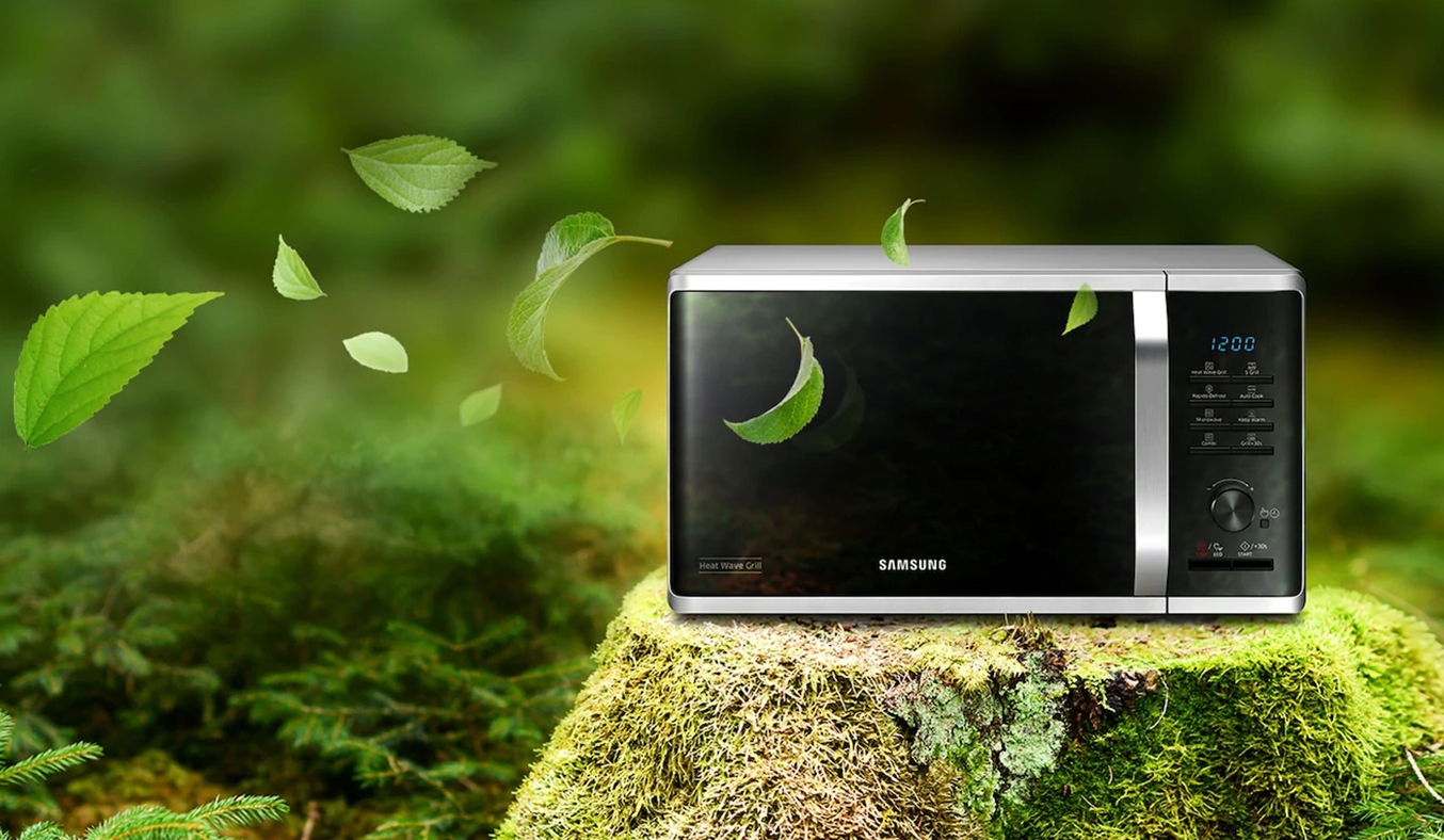 Lò vi sóng Samsung 23 lít MG23K3575AS/SV có hệ thống nướng Heat Wave