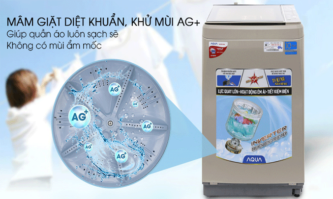 Máy giặt Aqua AQW-D901BT (N) tiết kiệm điện