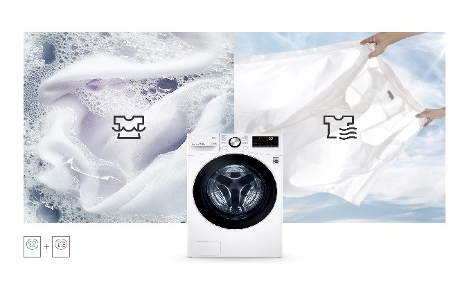 Máy giặt sấy LG Inverter 15 kg F2515RTGW - Máy giặt và sấy tích hợp