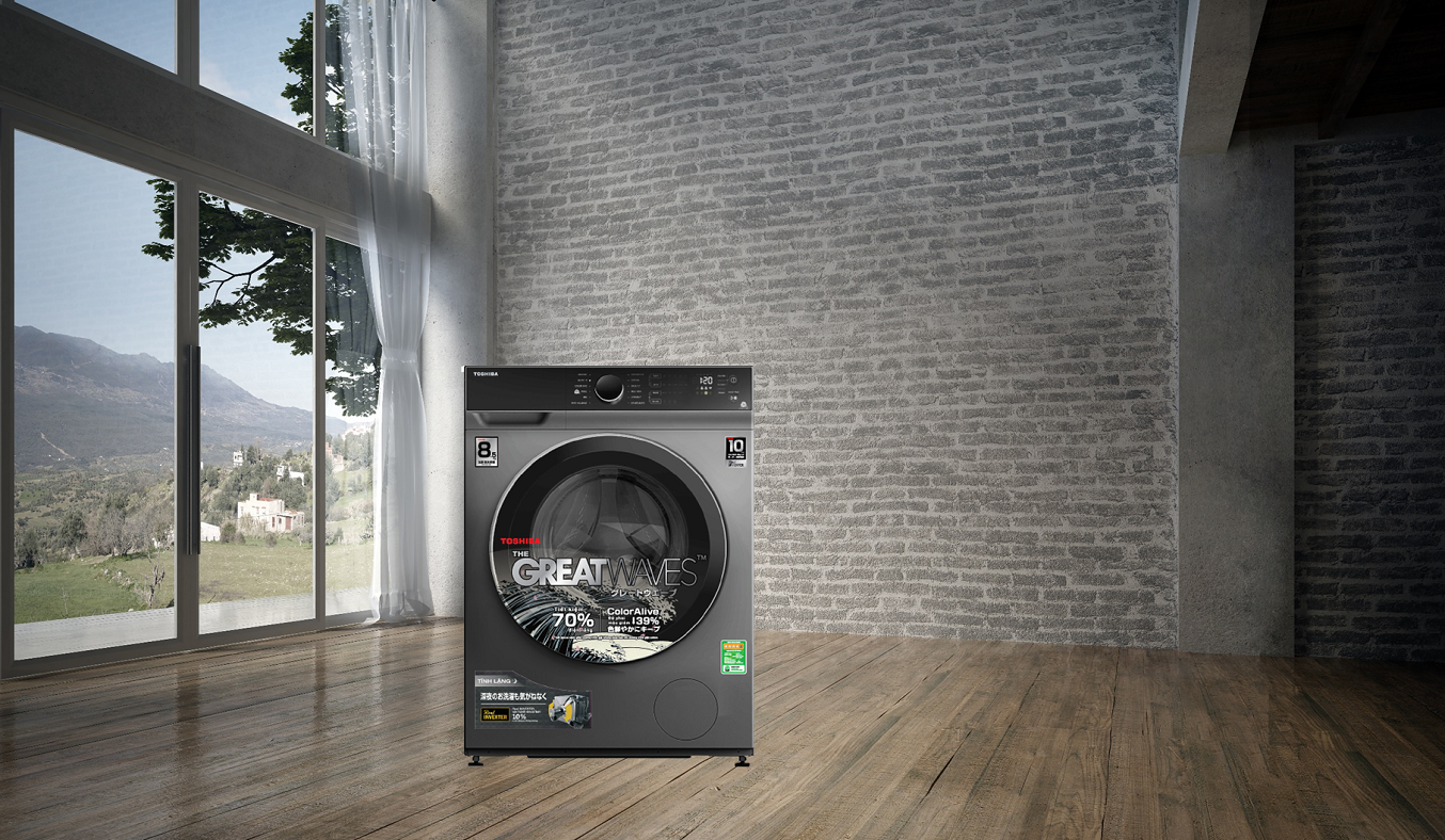 Máy giặt Toshiba Inverter 8.5 kg TW-BH95M4V (SK) - Thiết kế sang trọng, mang đến sự hiện đại, tiện nghi cho không gian
