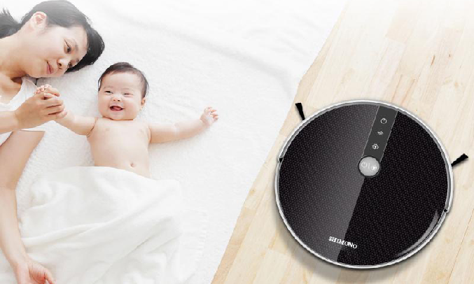 Robot hút bụi Shimono RS38B - Mô tơ không chổi than làm việc với hiệu suất cao