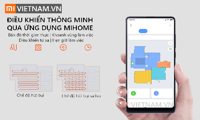 Robot hút bụi Xiaomi Vacuum Mop Pro SKV4109GL - Ứng dụng Mi Home