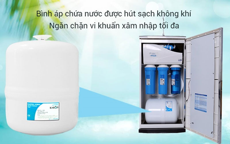 Bình trữ nước kín giúp ngăn ngừa mọi khả năng xâm nhập từ các tác động bên ngoài