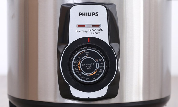 Nồi áp suất điện Philips HD2103/66 trang bị bảng điều khiển dễ thao tác