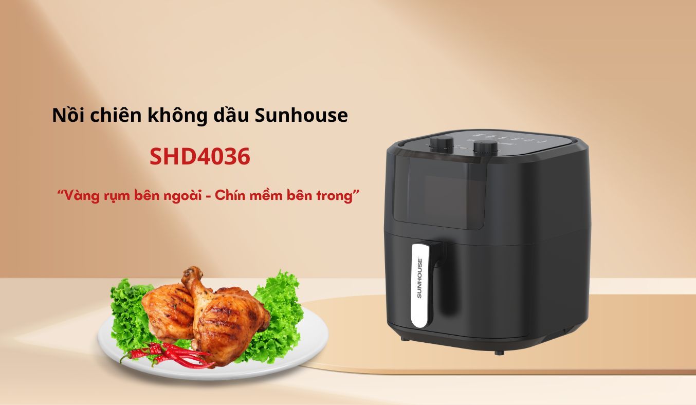 Nồi chiên không dầu Sunhouse 9 lít SHD4036