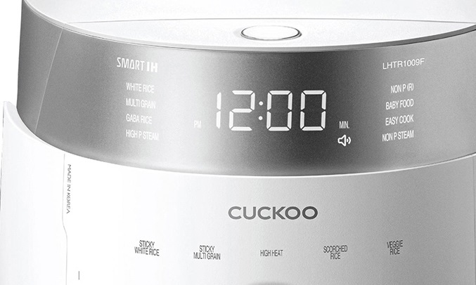 Nồi cơm điện Cuckoo 1.8 lít CRP-LHTR1009F Trắng - Bảng điều khiển cảm ứng