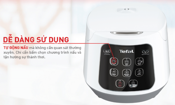 Nồi cơm điện tử Tefal 1 lít Easy Rice Compact RK730168 điều khiển