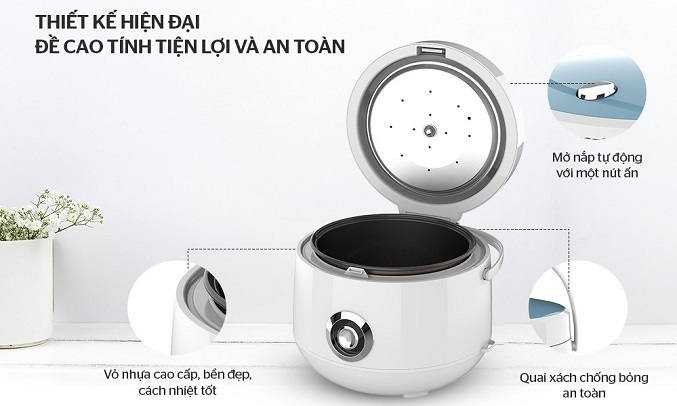 Nồi cơm điện Sunhouse 1.8 lít SHD8606 - An toàn khi sử dụng