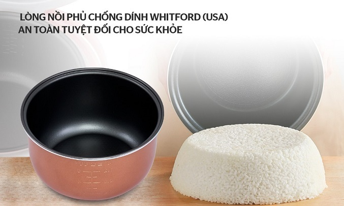 Nồi cơm điện Sunhouse 1.8 lít SHD8606 - Lòng nồi chống dính