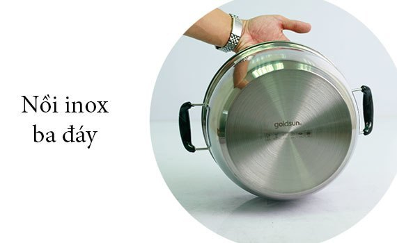 Nồi inox Goldsun GE21 F24-1302SG 24cm có đáy nồi 3 lớp