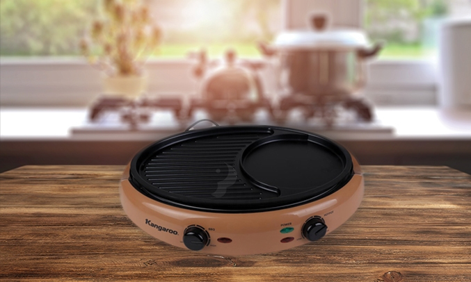 Lẩu điện Kangaroo KG95N thiết kế nhiều mức nhiệt độ tiện dụng