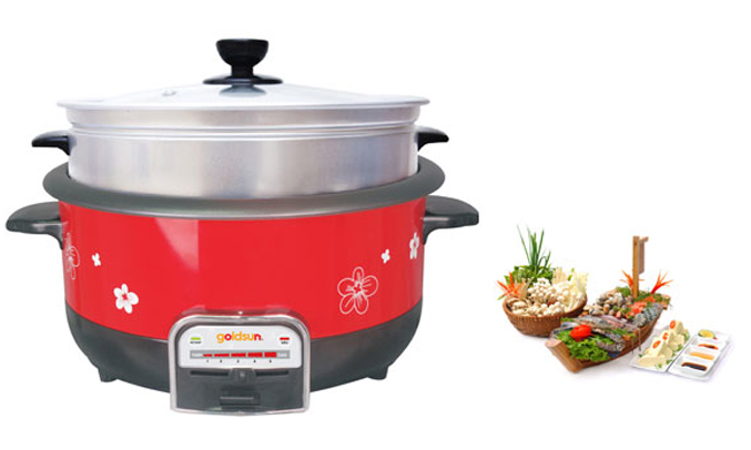 Nồi lẩu điện Goldsun MC-GAL368(R) thiết kế kiểu dáng sang trọng