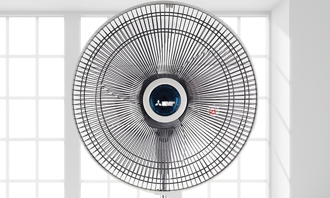 Quạt đứng Mitsubishi LV16-RV SF-GY Xám nhạt