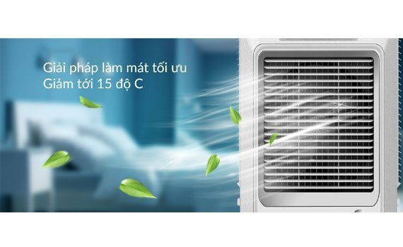 Quạt điều hòa Sunhouse SHD7756 giảm nhiệt độ phòng xuống 15 độ C