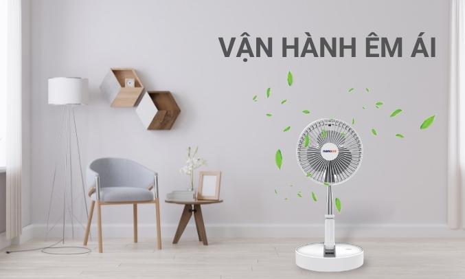 Quạt sạc điện Nanoco NFF1617W - Vận hành êm ái